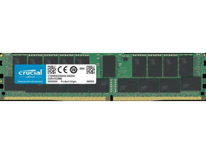 Memoria RAM DDR4 CRUCIAL CT32G4RFD4293 (1 x 32 GB - 2933 MHz - CL 21 - Verde)