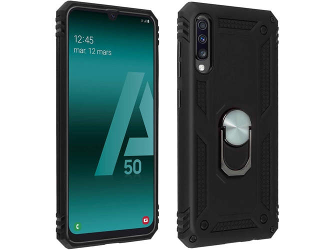 Carcasa Samsung Galaxy A50 AVIZAR Anillo Negro