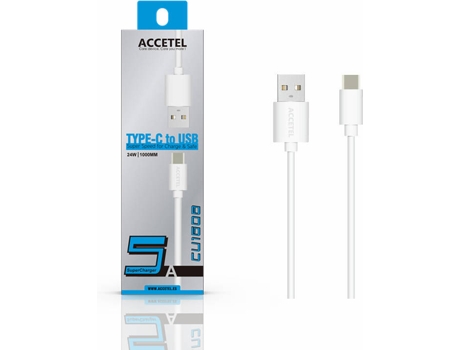 Kit Cargador para Oppo A72 5G ACCETEL AC627 (3A - Type-C - Blanco)