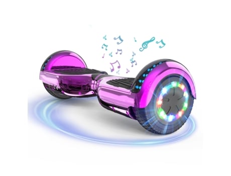 HITWAY Hoverboard de 6.5'' con Bluetooth, Luces LED - Rosa