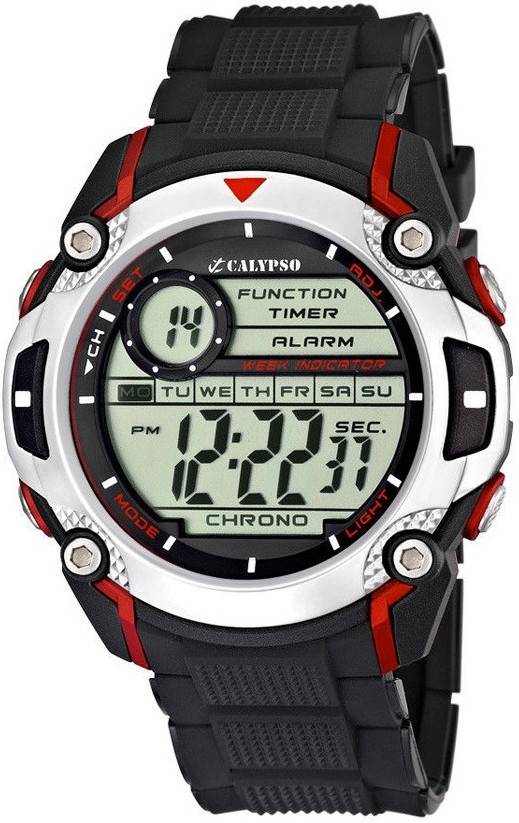 Calypso K5577 Reloj de pulsera para hombres digital cuarzo correa caucho color negro caballero k55774