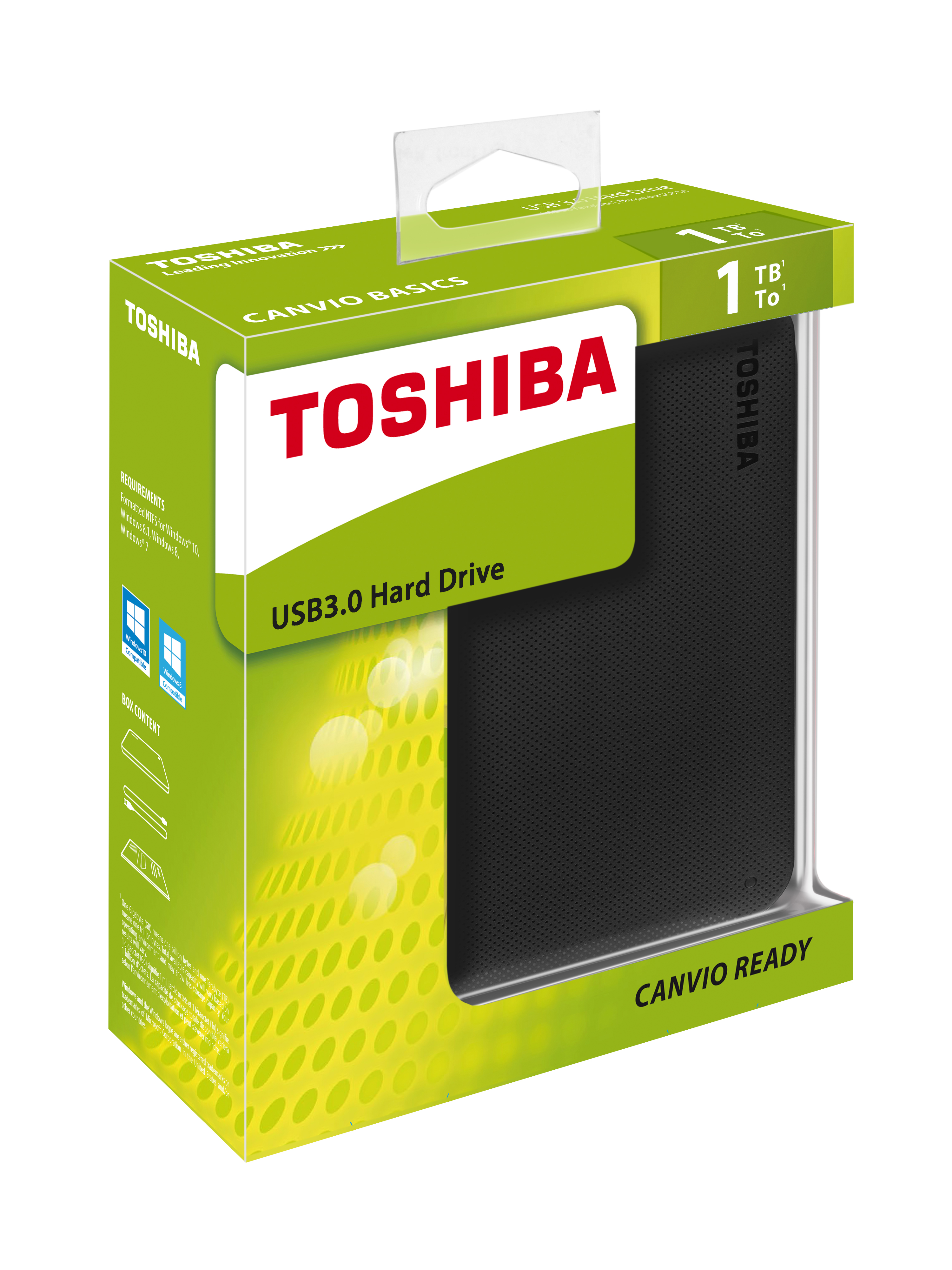 Disco HDD Externo TOSHIBA 1TB Canvio Ready (Negro - 1 TB - USB 3.0)