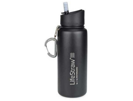 Botelha De Montaña lifestraw go acero inoxidable 1 2stage botella filtro unisex adulto negro 710